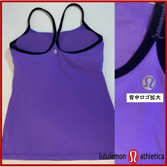 Lululemon Power Y Tank Size 6 (Power Purple/ Black) - Picture 2 of 3